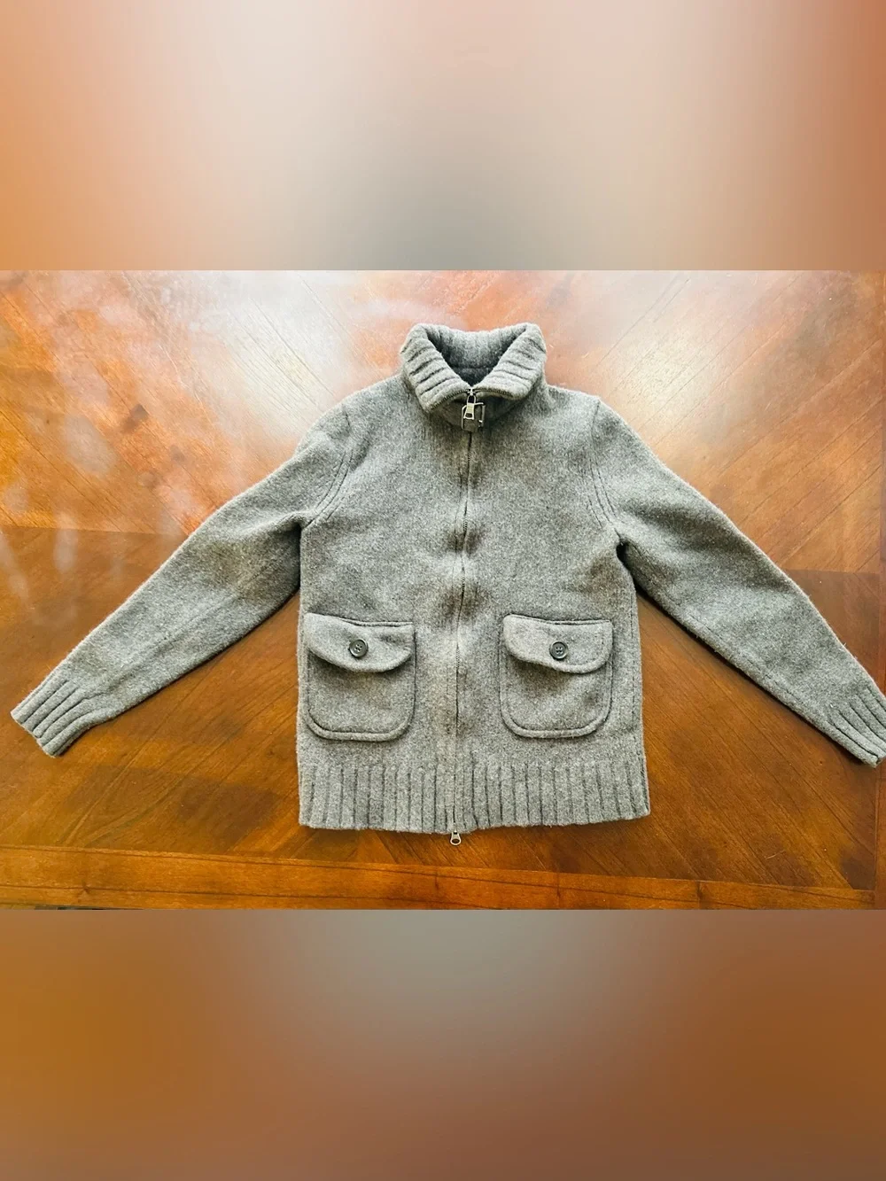 Banana Republic Brown Zip-Up Bomber Jacket 95% wool 5% cashmere  size S